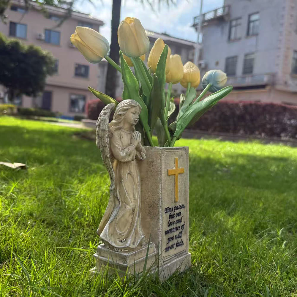 Christianartworkshop Vase mit betendem Engel und Kreuz: Beständige Liebe im Glauben - image 1