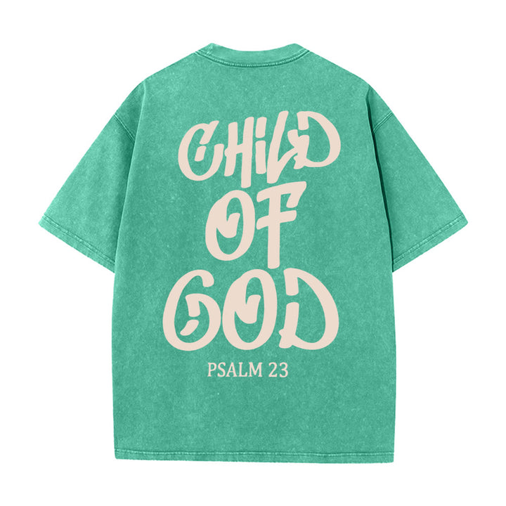 Christianartworkshop Schickes, spirituelles Kind Gottes Psalm 23 Unisex-T-Shirt (vorgewaschen) - Grün - 5XL - image 14