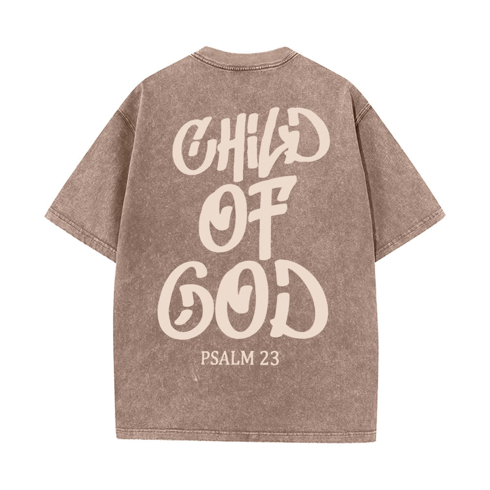 Christianartworkshop Schickes, spirituelles Kind Gottes Psalm 23 Unisex-T-Shirt (vorgewaschen) - Kaffee - 5XL - image 12