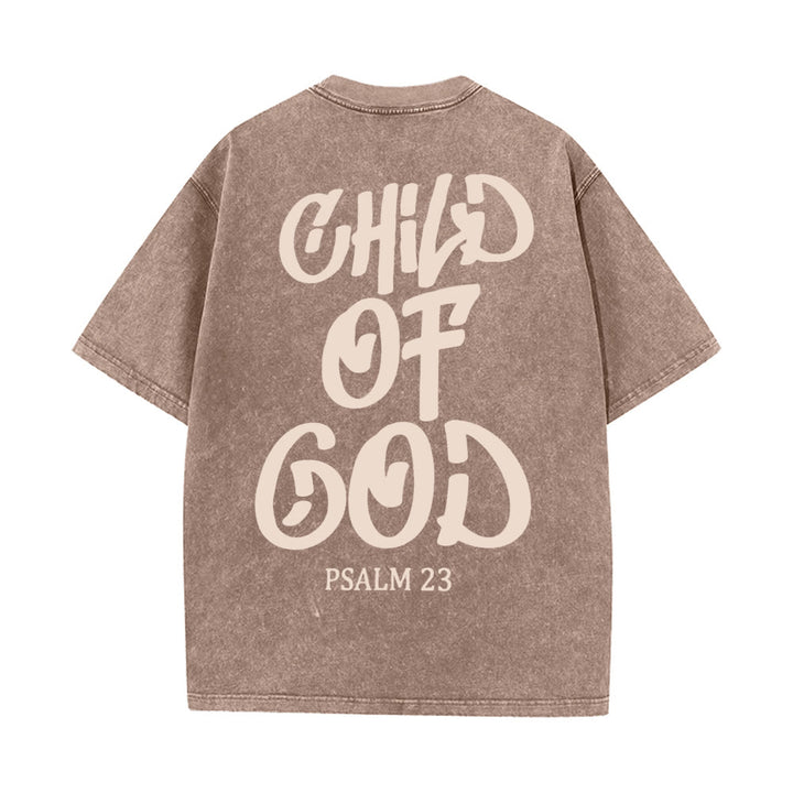 Christianartworkshop Schickes, spirituelles Kind Gottes Psalm 23 Unisex-T-Shirt (vorgewaschen) - Kaffee - 5XL - image 12