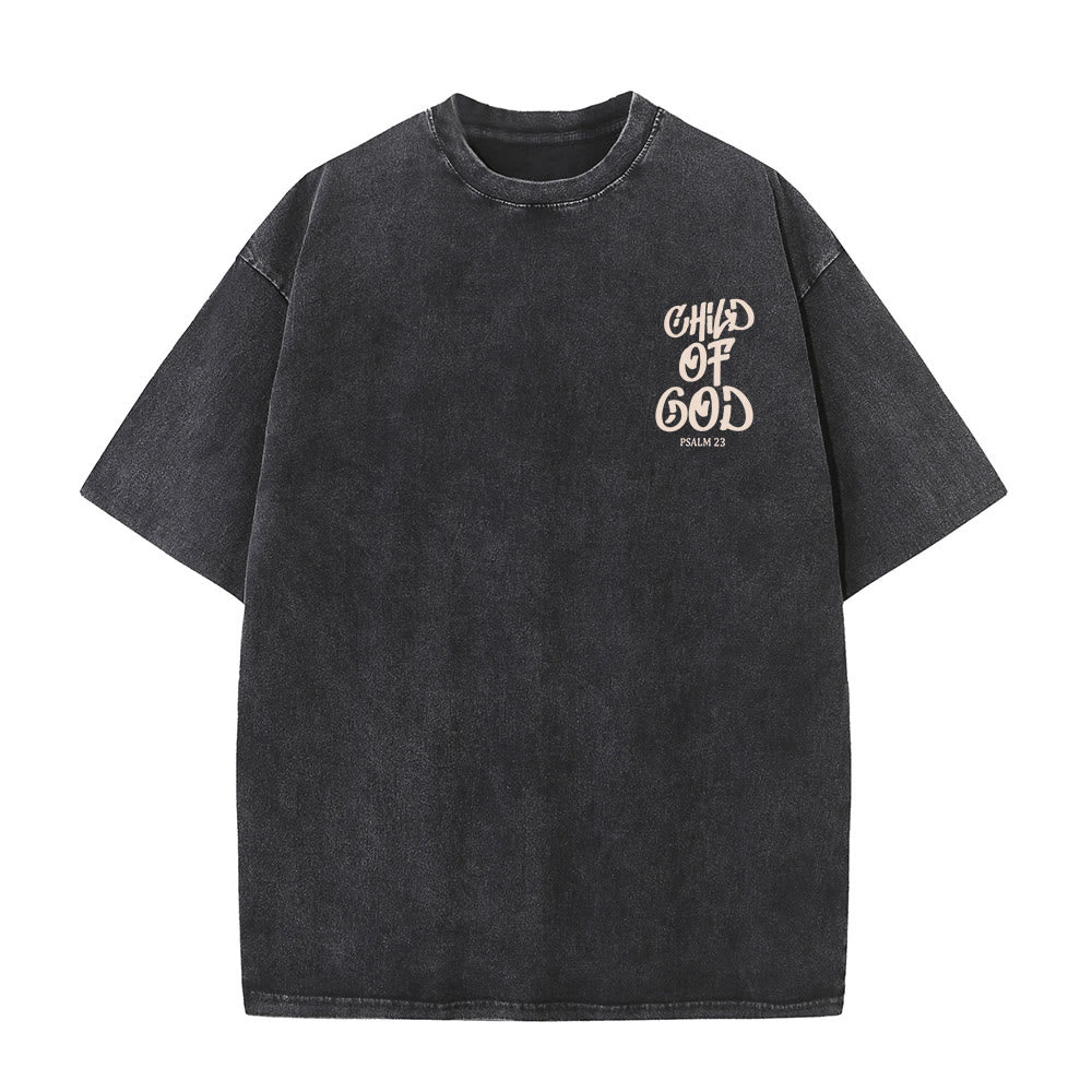 Christianartworkshop Schickes, spirituelles Kind Gottes Psalm 23 Unisex-T-Shirt (vorgewaschen) - image 3