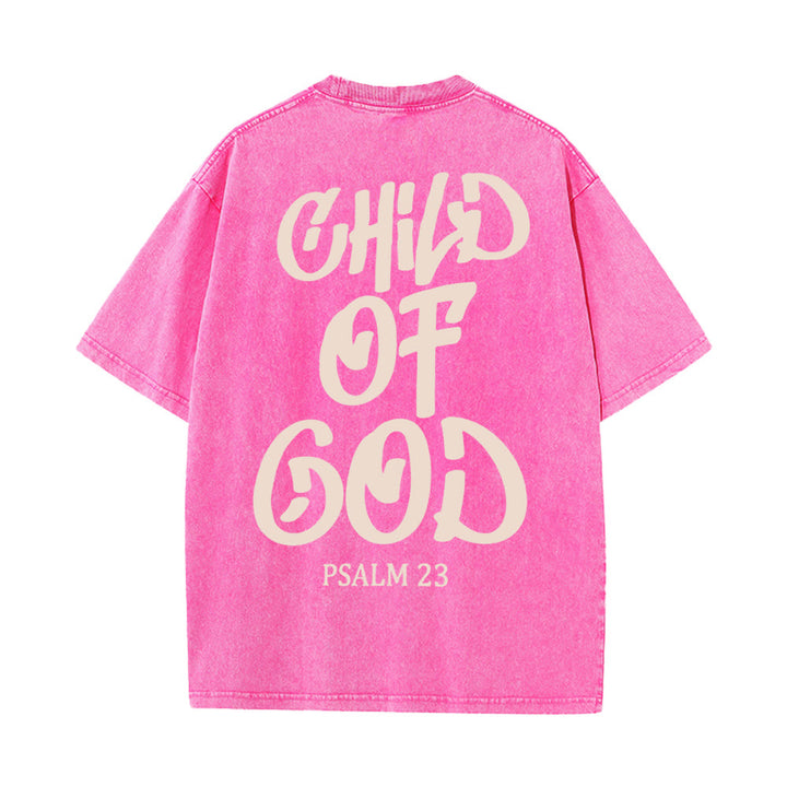 Christianartworkshop Schickes, spirituelles Kind Gottes Psalm 23 Unisex-T-Shirt (vorgewaschen) - Rosa - 5XL - image 16