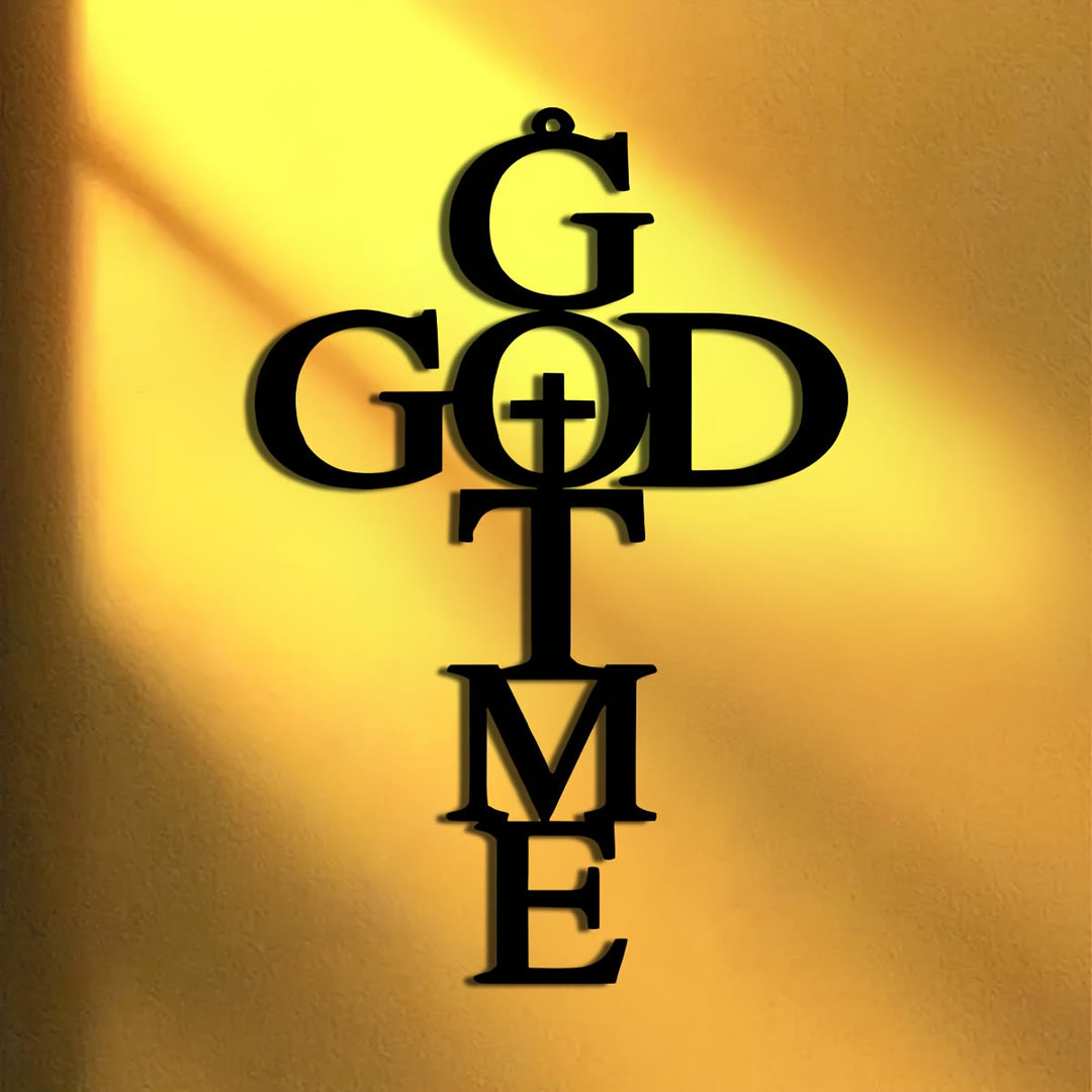 Christianartworkshop Kreuz & GOTT ZEIT Metalldekor: Stille Erinnerung an seine Gegenwart - image 3