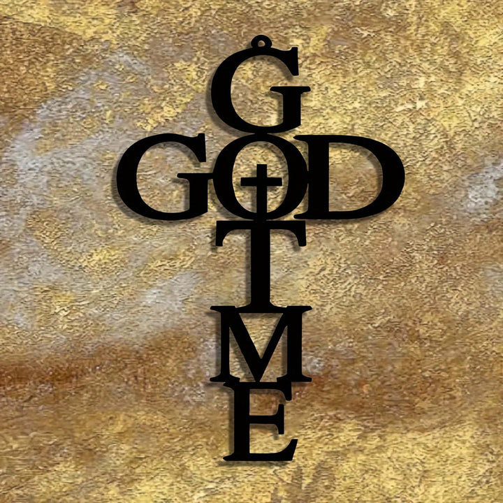 Christianartworkshop Kreuz & GOTT ZEIT Metalldekor: Stille Erinnerung an seine Gegenwart - image 1