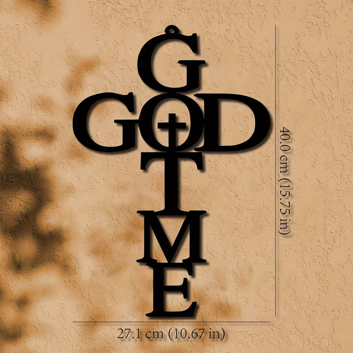 Christianartworkshop Kreuz & GOTT ZEIT Metalldekor: Stille Erinnerung an seine Gegenwart - image 4