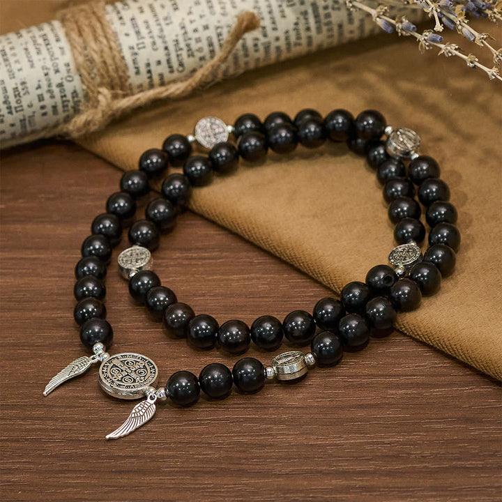 Christianartworkshop Wundermedaille & Engelsflügel-Armband aus blutrotem Sandelholz - image 10