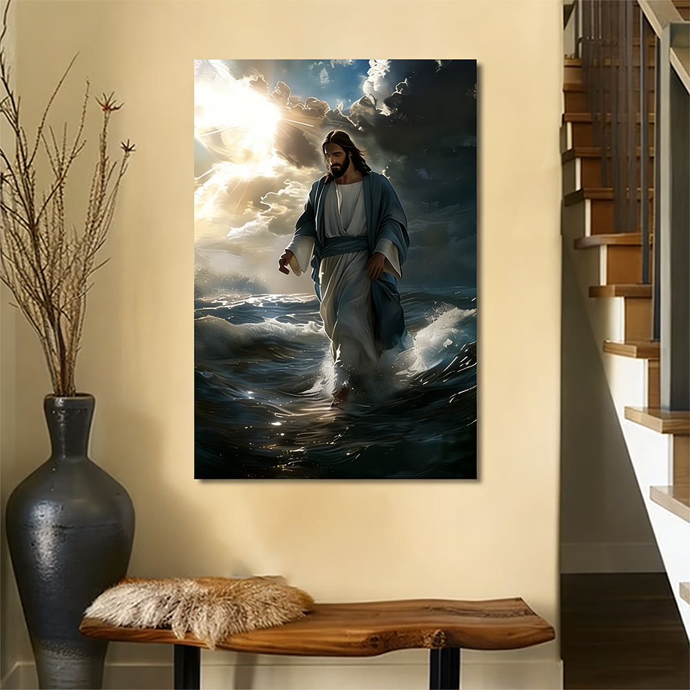 Christianartworkshop Jesus wandelt auf dem Wasser: Göttliche Ruhe und heilige Gewissheit – Wandbild - image 2