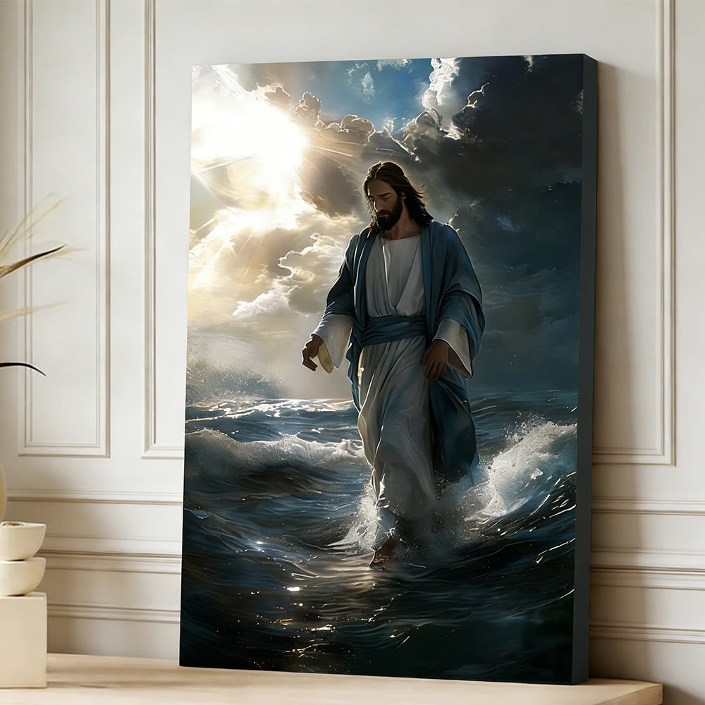 Christianartworkshop Jesus wandelt auf dem Wasser: Göttliche Ruhe und heilige Gewissheit – Wandbild - image 3