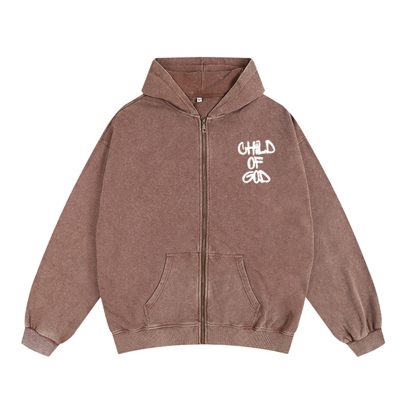 Christianartworkshop „Kind Gottes“ Kapuzenjacke mit Reißverschluss: Psalm 23 – Trostbotschaft - image 8