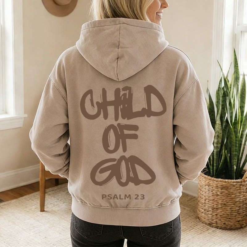 Christianartworkshop „Kind Gottes“ Kapuzenjacke mit Reißverschluss: Psalm 23 – Trostbotschaft - image 15