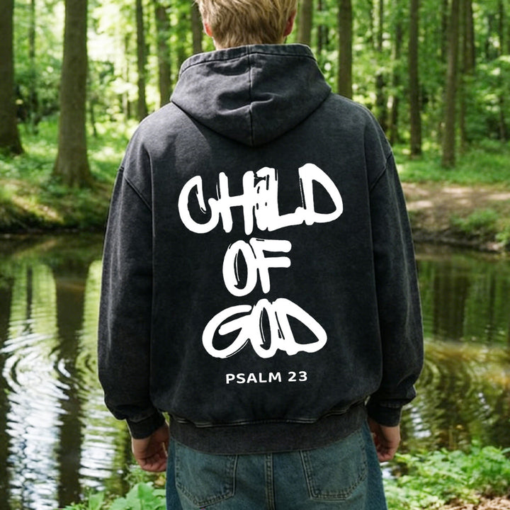 Christianartworkshop „Kind Gottes“ Kapuzenjacke mit Reißverschluss: Psalm 23 – Trostbotschaft - image 5