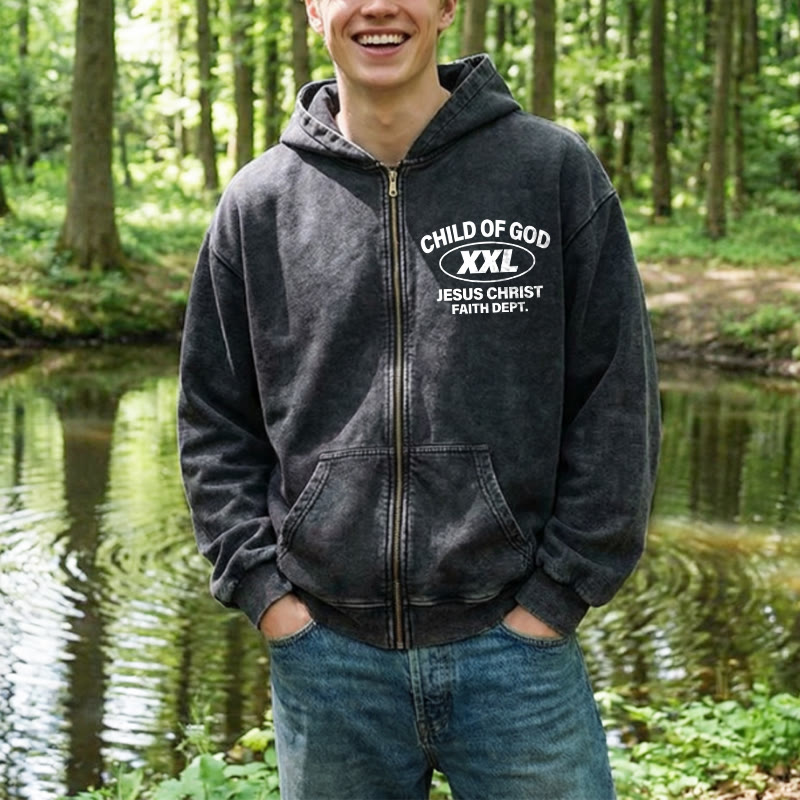 Christianartworkshop „Child of God Identity“ Kapuzenjacke mit Reißverschluss: Glaube und Streetstyle vereint - image 7