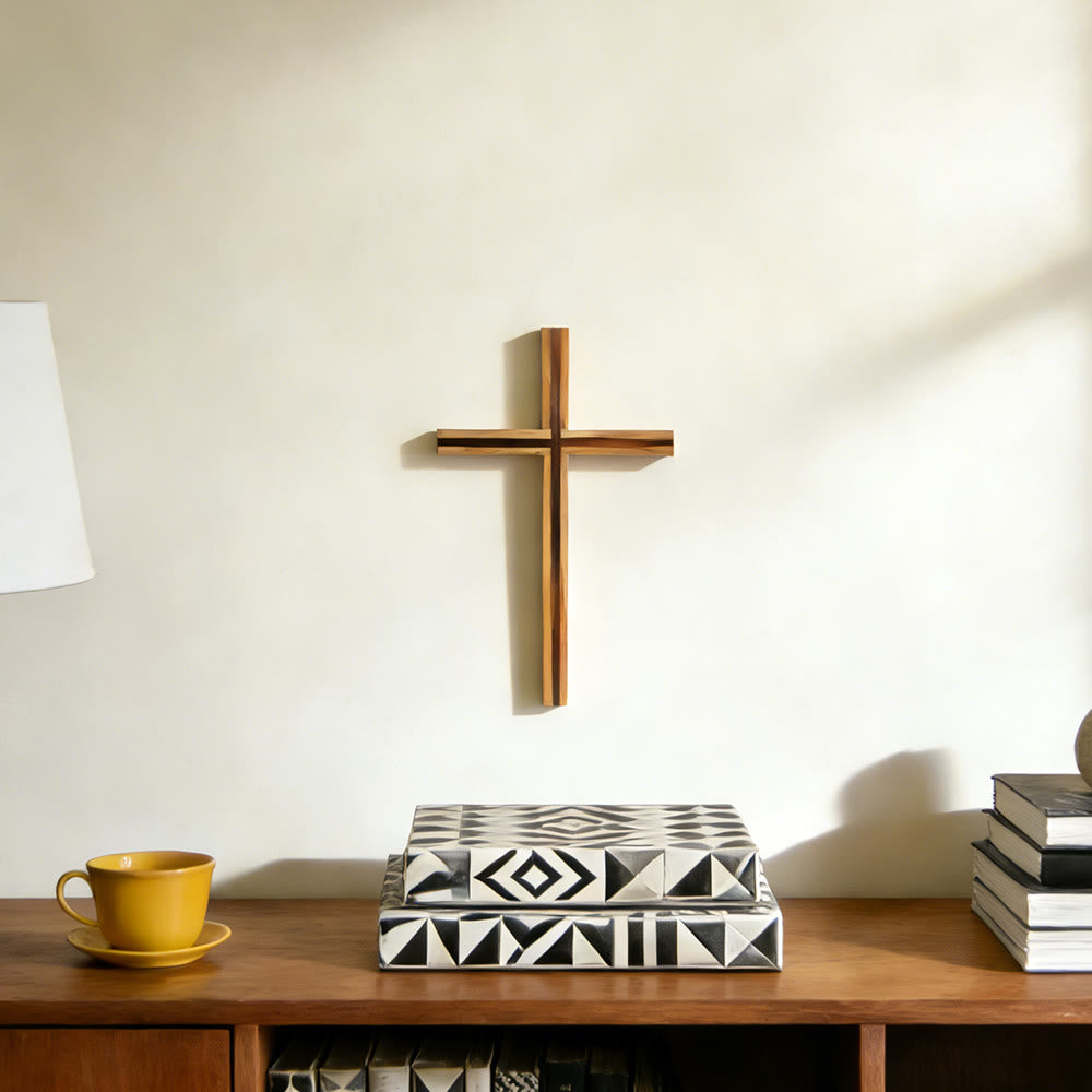 Christianartworkshop Organische Kreuz-Wanddekoration: Stille Erinnerung an sein Opfer - image 1