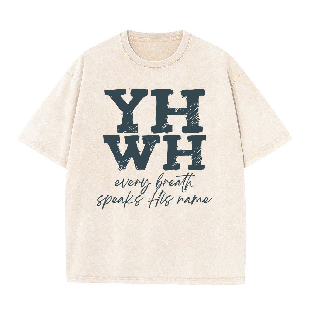 Christianartworkshop „Jeder Atemzug spricht seinen Namen“ Unisex-T-Shirt (vorgewaschen) - image 9