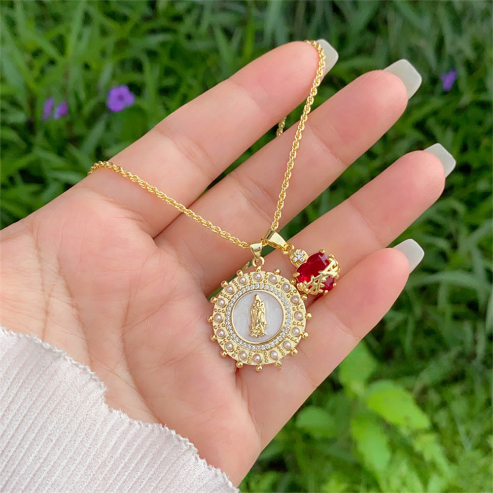 Christianartworkshop Halskette mit Marien- und Herz-Jesu-Motiv in 6 Ausführungen: Eleganter, vom Glauben erfüllter Schmuck - E - image 7