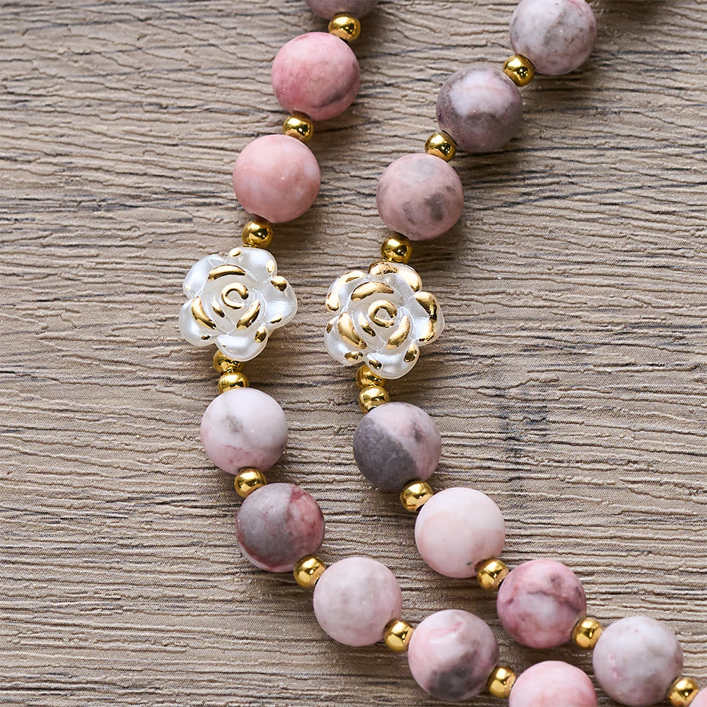 Christianartworkshop Rosenkranz „Rosa Zebra Jasper“ für das neue Jahr 2026: Personalisierter Name und Glaube - image 11