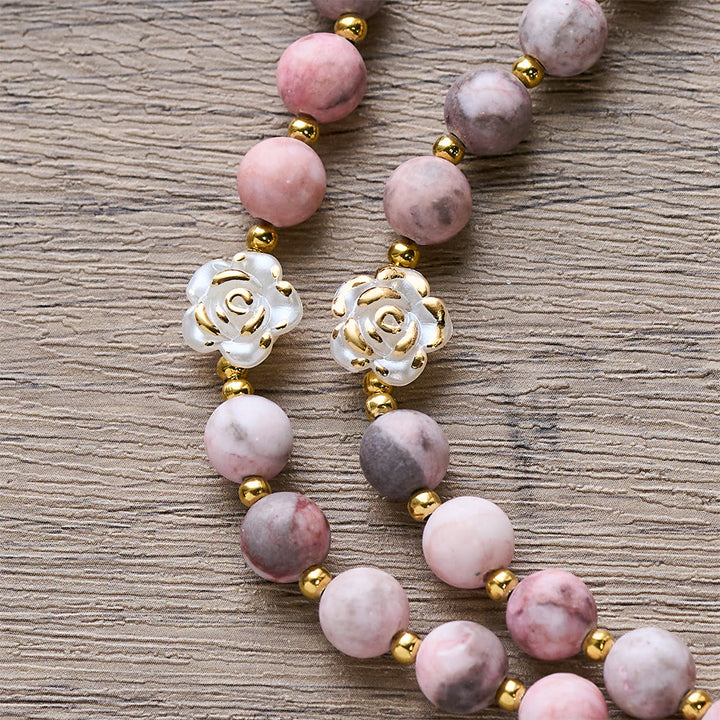 Christianartworkshop Rosenkranz „Rosa Zebra Jasper“ für das neue Jahr 2026: Personalisierter Name und Glaube - image 11