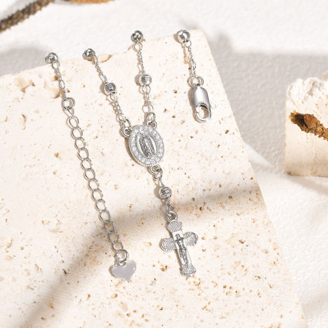 Christianartworkshop Armband mit Anhänger „Unsere Liebe Frau und Kreuz“: Ihre Gnade an Ihrem Handgelenk - image 3