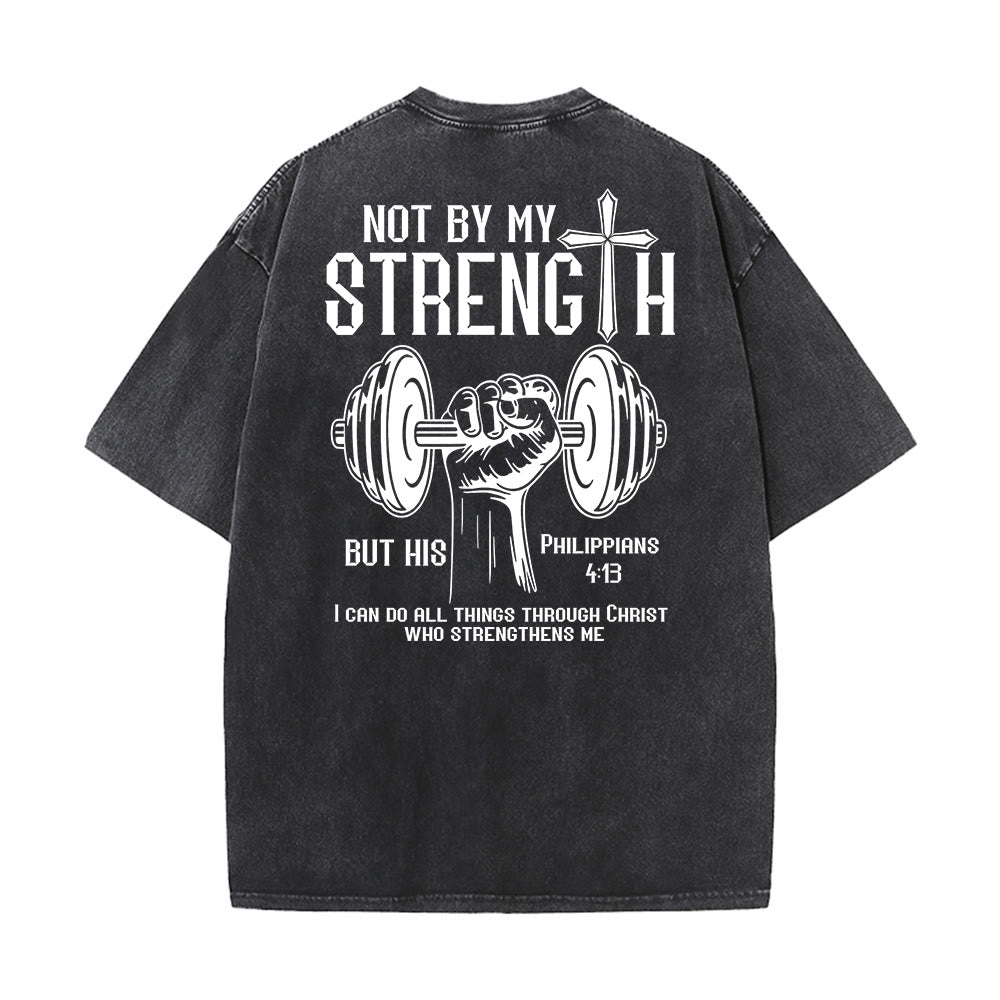 Christianartworkshop Nicht durch meine Kraft, sondern durch seine Unisex-T-Shirt (vorgewaschen) - image 5