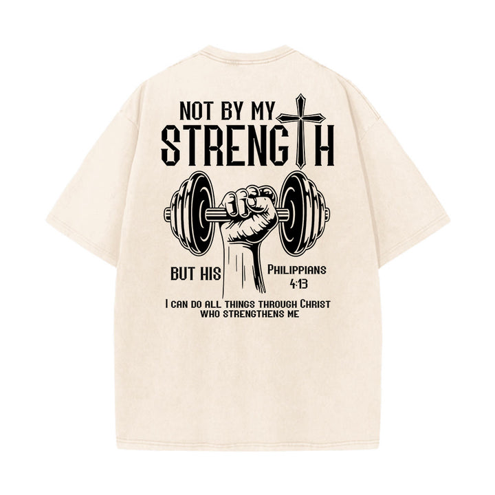 Christianartworkshop Nicht durch meine Kraft, sondern durch seine Unisex-T-Shirt (vorgewaschen) - image 8