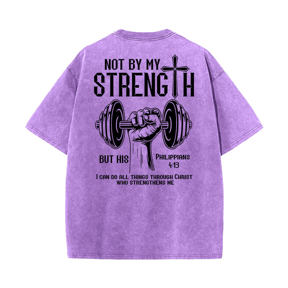 Christianartworkshop Nicht durch meine Kraft, sondern durch seine Unisex-T-Shirt (vorgewaschen) - image 2