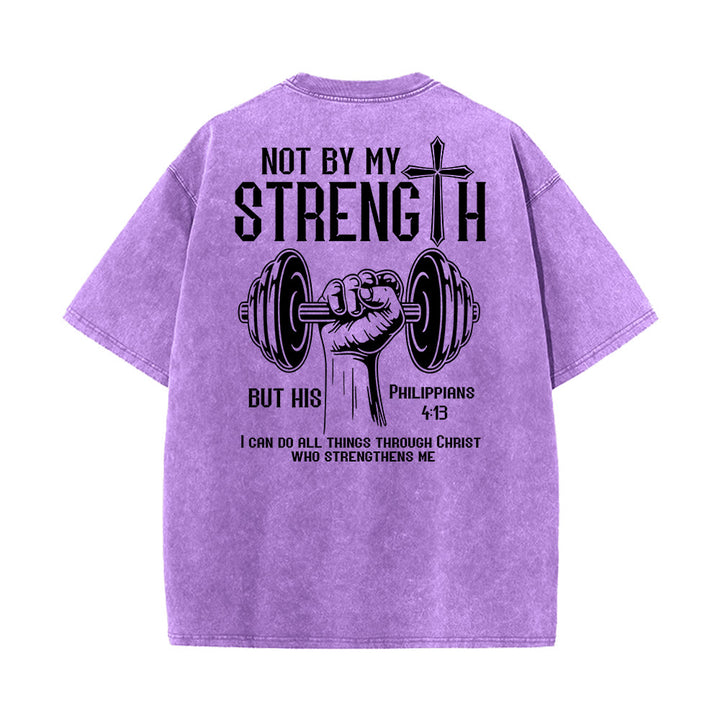 Christianartworkshop Nicht durch meine Kraft, sondern durch seine Unisex-T-Shirt (vorgewaschen) - image 2