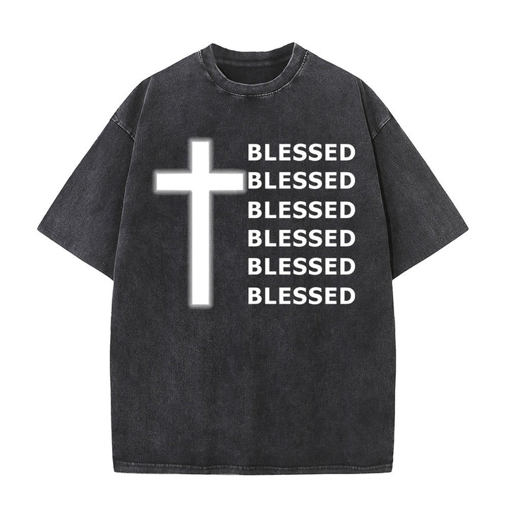 Christianartworkshop Unisex-T-Shirt mit dem Aufdruck „Dankbarkeit, Segen“ - Schwarz - 5XL - image 3