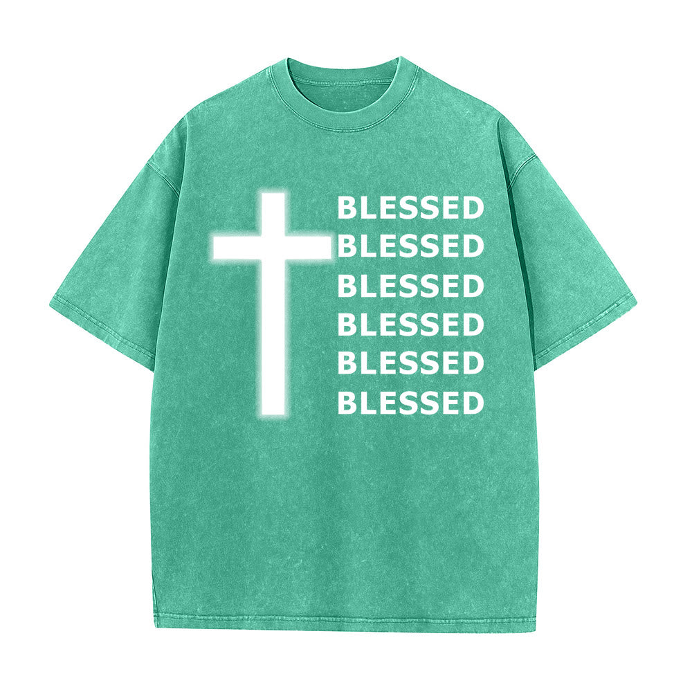 Christianartworkshop Unisex-T-Shirt mit dem Aufdruck „Dankbarkeit, Segen“ - Grün - 5XL - image 0