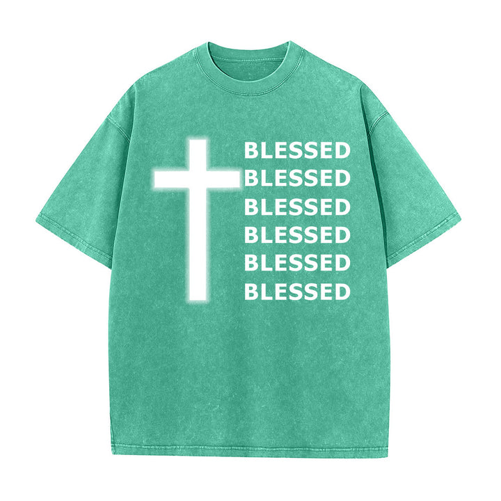 Christianartworkshop Unisex-T-Shirt mit dem Aufdruck „Dankbarkeit, Segen“ - Grün - 5XL - image 0