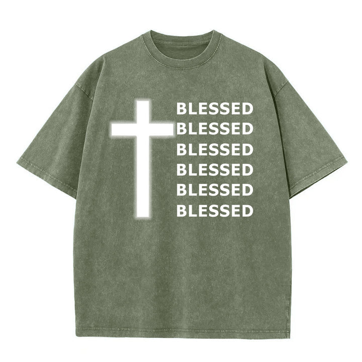 Christianartworkshop Unisex-T-Shirt mit dem Aufdruck „Dankbarkeit, Segen“ - Armeegrün - 5XL - image 1