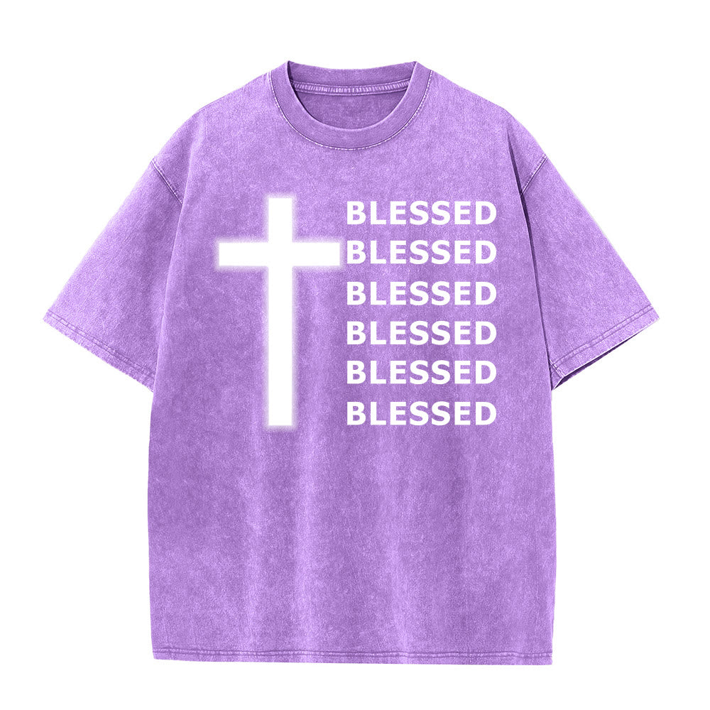 Christianartworkshop Unisex-T-Shirt mit dem Aufdruck „Dankbarkeit, Segen“ - Lila - 5XL - image 2