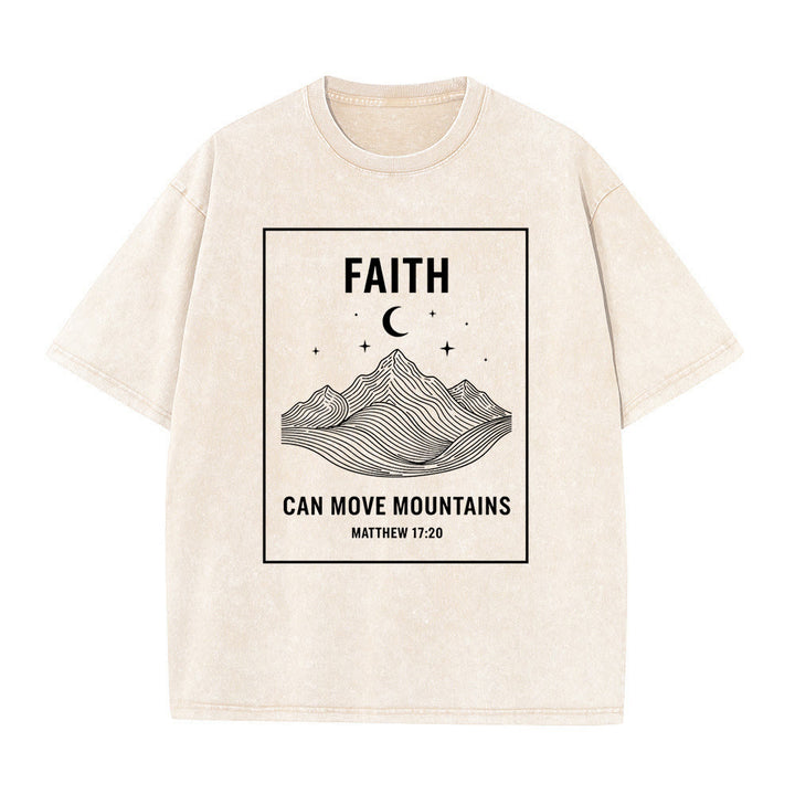 Christianartworkshop Glaube kann Berge versetzen Matthäus 17,20 Unisex-T-Shirt (vorgewaschen) - Beige - 5XL - image 8