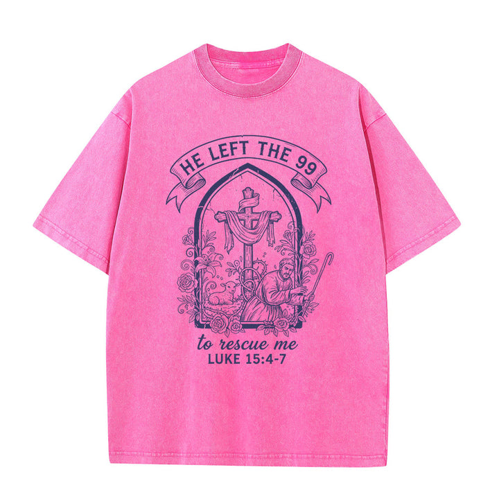 Christianartworkshop Sein unermüdlicher Hirte und Lamm Unisex-T-Shirt (vorgewaschen) - Rosa - 5XL - image 4