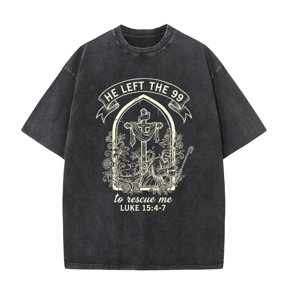 Christianartworkshop Sein unermüdlicher Hirte und Lamm Unisex-T-Shirt (vorgewaschen) - Schwarz - 5XL - image 8