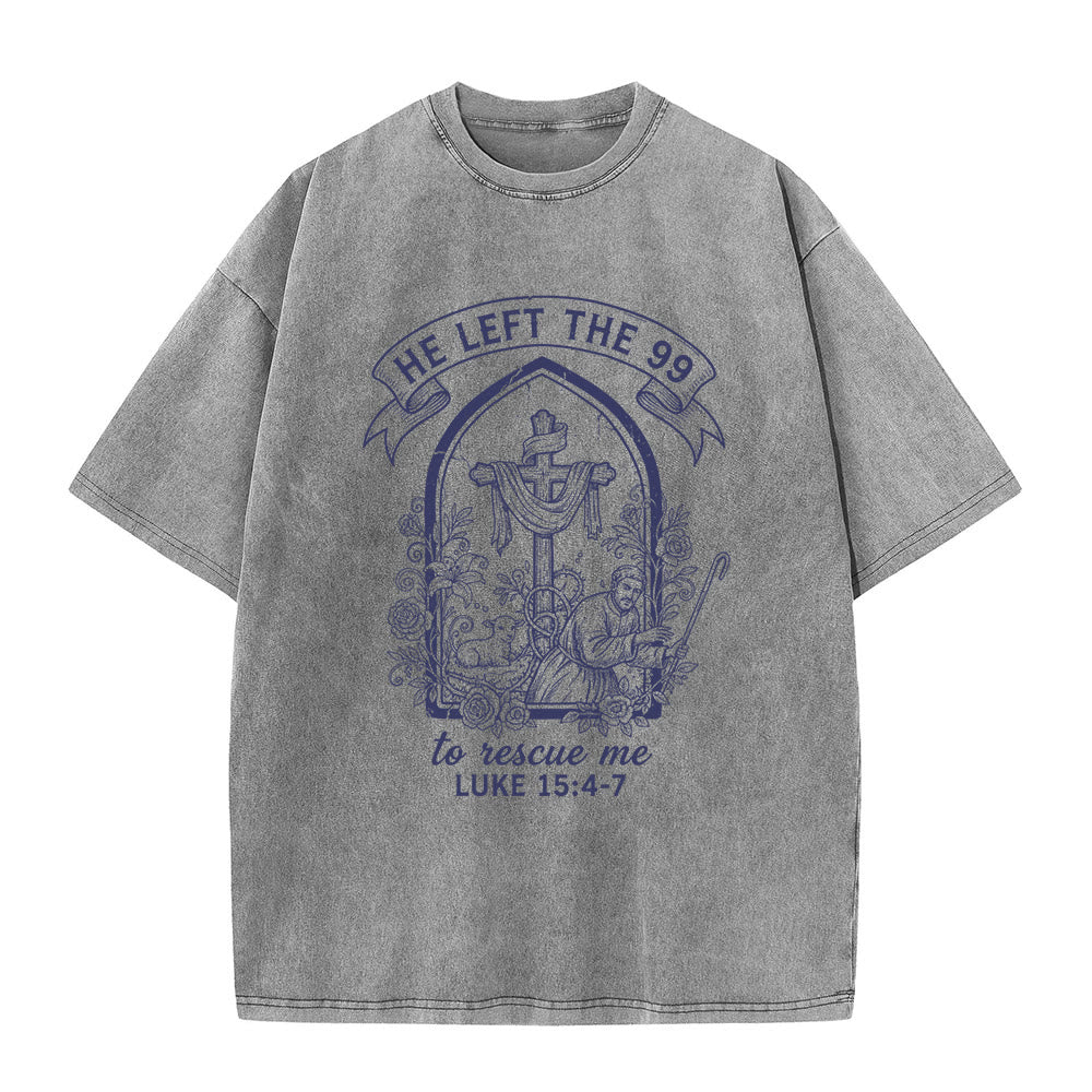 Christianartworkshop Sein unermüdlicher Hirte und Lamm Unisex-T-Shirt (vorgewaschen) - Grau - 5XL - image 1