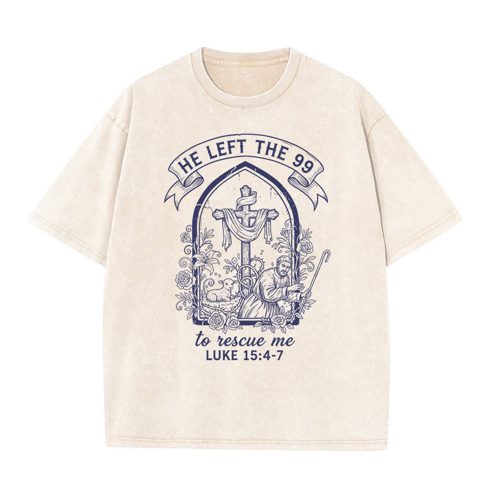 Christianartworkshop Sein unermüdlicher Hirte und Lamm Unisex-T-Shirt (vorgewaschen) - Beige - 5XL - image 0
