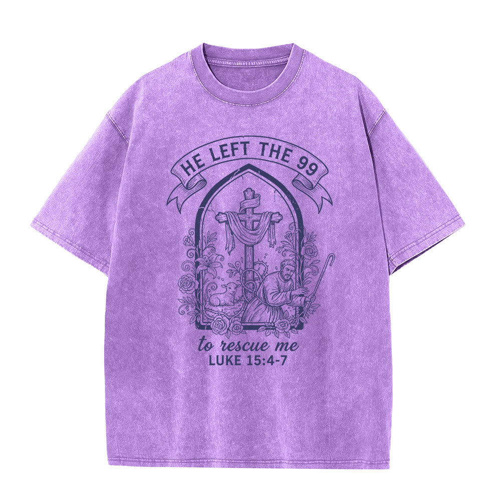 Christianartworkshop Sein unermüdlicher Hirte und Lamm Unisex-T-Shirt (vorgewaschen) - Lila - 5XL - image 7
