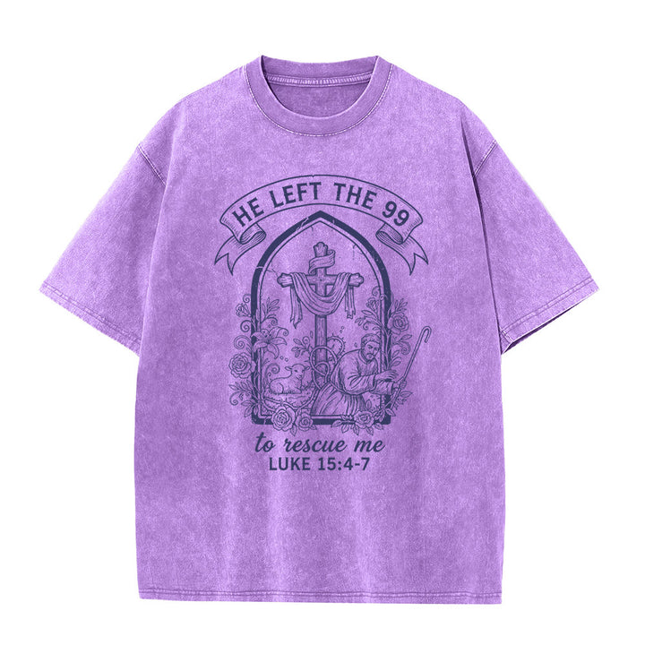 Christianartworkshop Sein unermüdlicher Hirte und Lamm Unisex-T-Shirt (vorgewaschen) - Lila - 5XL - image 7