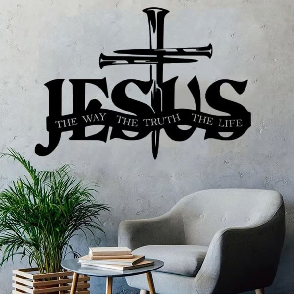 Christianartworkshop Wanddekoration aus Metall: Jesus und Kreuz – Wohnaccessoires - image 3