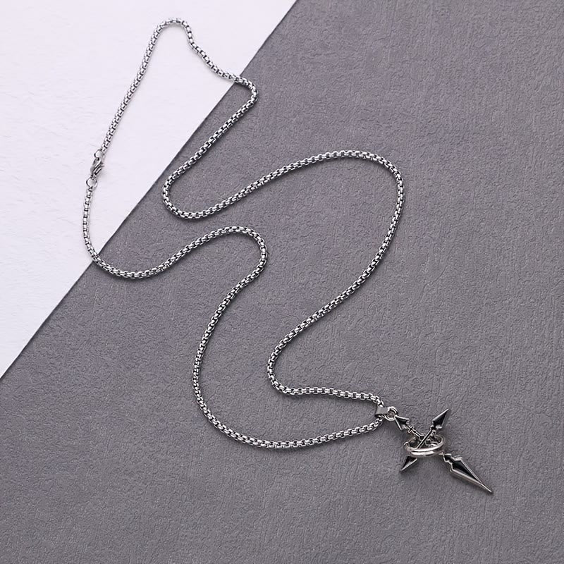 Christianartworkshop Halskette mit verschachteltem Ringkreuz aus poliertem Metall: Eine Erinnerung an seine beständige Liebe - image 3