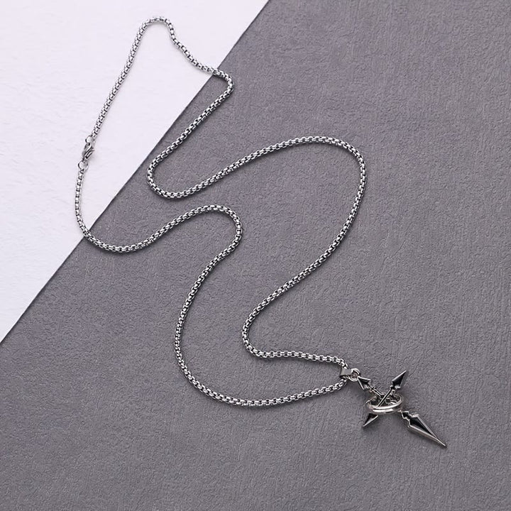 Christianartworkshop Halskette mit verschachteltem Ringkreuz aus poliertem Metall: Eine Erinnerung an seine beständige Liebe - image 3