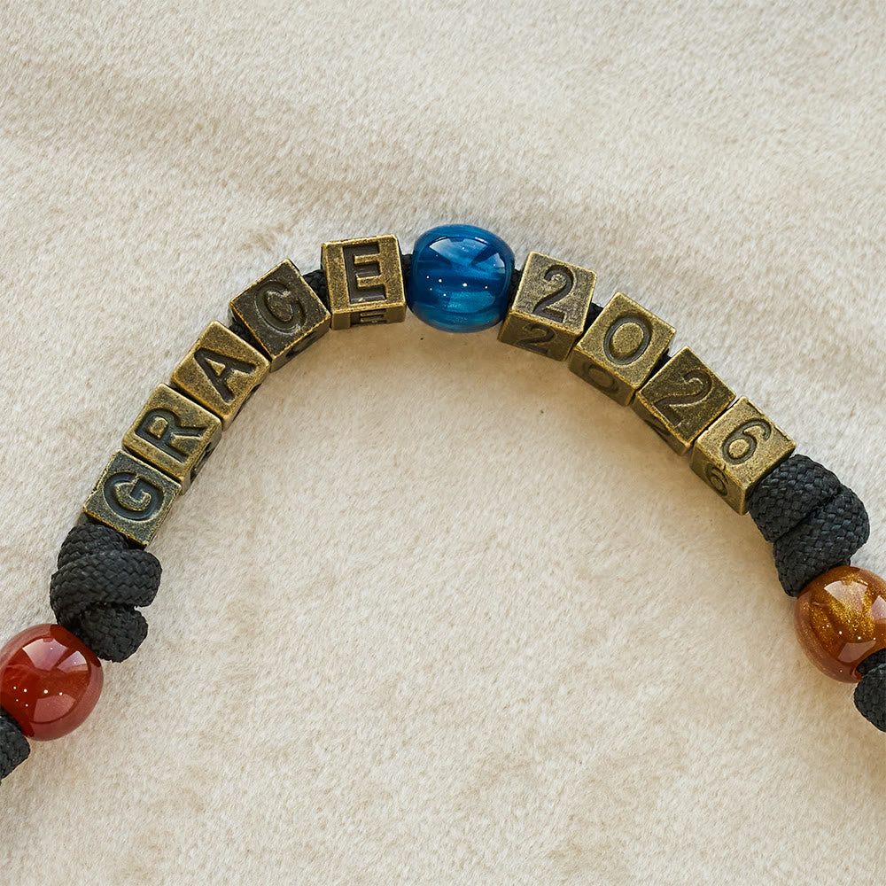 Christianartworkshop Farbenfroher Rosenkranz für das neue Jahr 2026: Personalisiertes Kreuz mit Namen und Schutzpatron - image 6