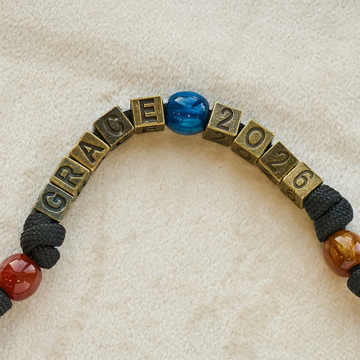 Christianartworkshop Farbenfroher Rosenkranz für das neue Jahr 2026: Personalisiertes Kreuz mit Namen und Schutzpatron - image 6