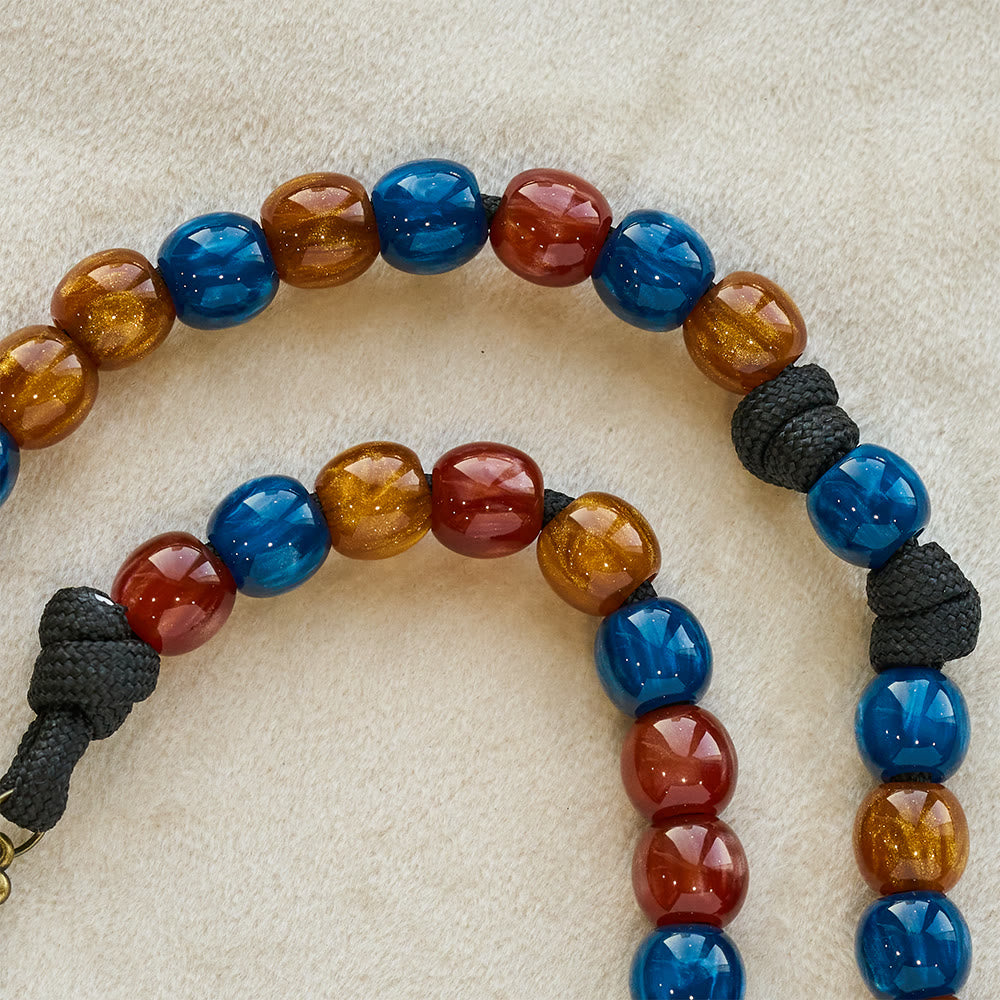 Christianartworkshop Farbenfroher Rosenkranz für das neue Jahr 2026: Personalisiertes Kreuz mit Namen und Schutzpatron - image 9