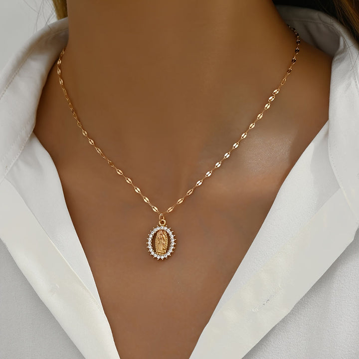 Christianartworkshop Ovale Marienkette mit Zirkonia-Fassung: Verkörpere ihre zarte Anmut - image 3