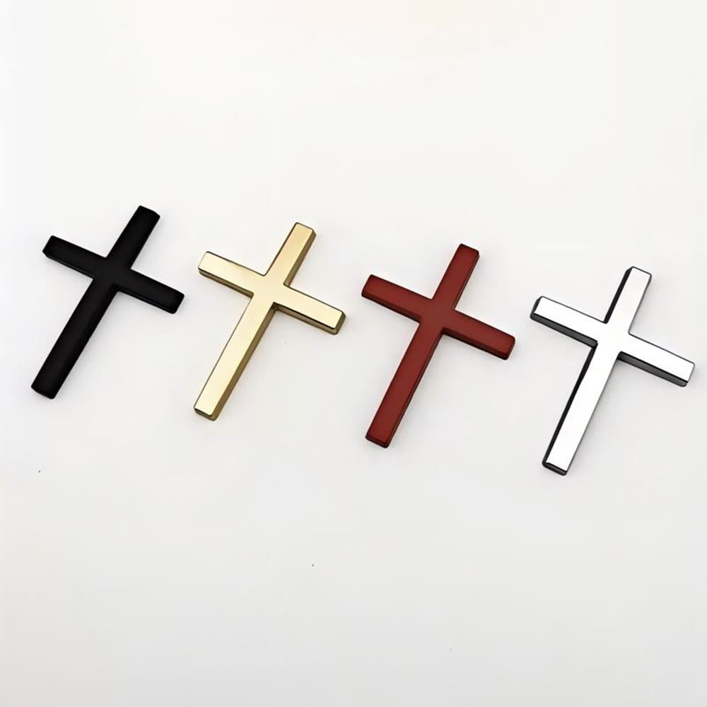 Christianartworkshop Robuster Autoaufkleber mit Metallkreuz: Erinnert an seine stille Führung auf dem Weg - image 2