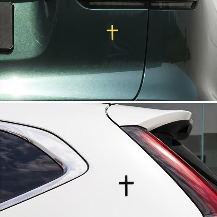 Christianartworkshop Robuster Autoaufkleber mit Metallkreuz: Erinnert an seine stille Führung auf dem Weg - image 7