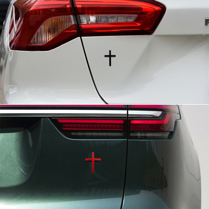 Christianartworkshop Robuster Autoaufkleber mit Metallkreuz: Erinnert an seine stille Führung auf dem Weg - image 6