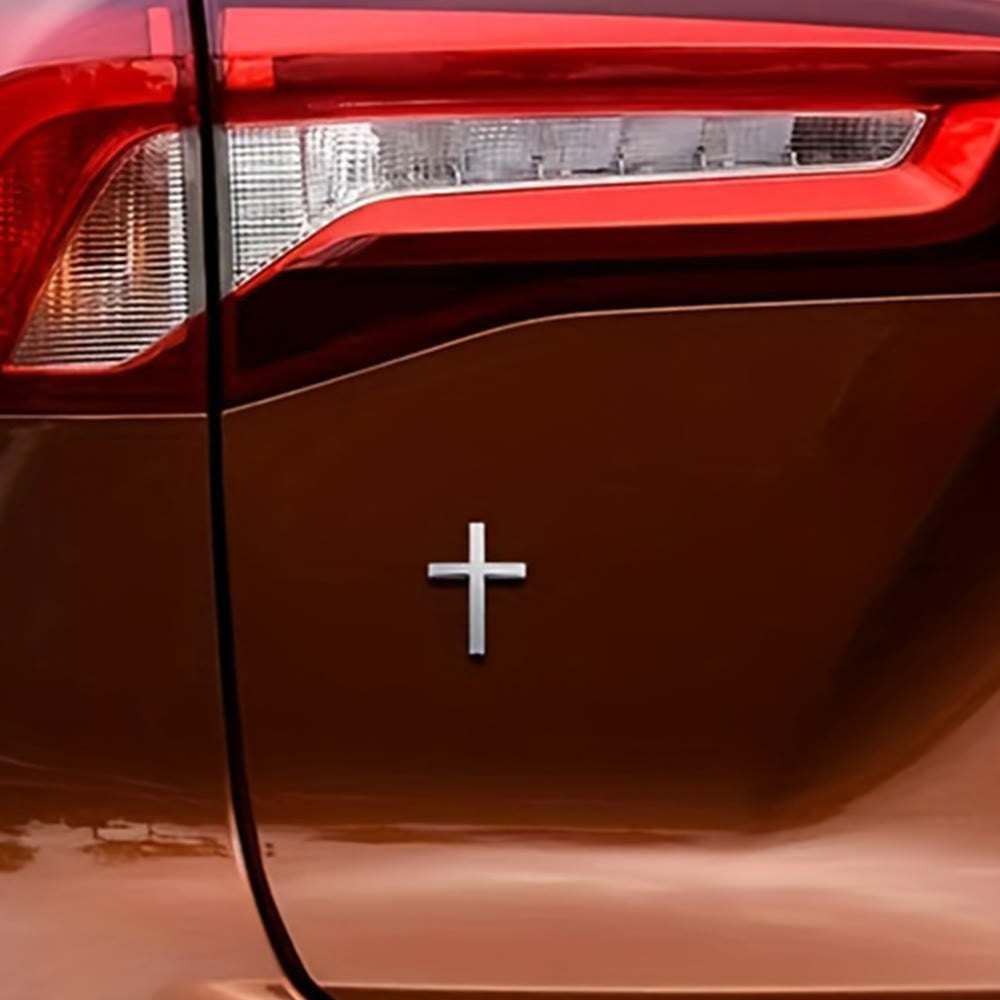 Christianartworkshop Robuster Autoaufkleber mit Metallkreuz: Erinnert an seine stille Führung auf dem Weg - image 5