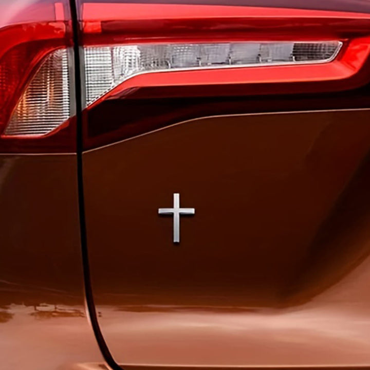 Christianartworkshop Robuster Autoaufkleber mit Metallkreuz: Erinnert an seine stille Führung auf dem Weg - image 5